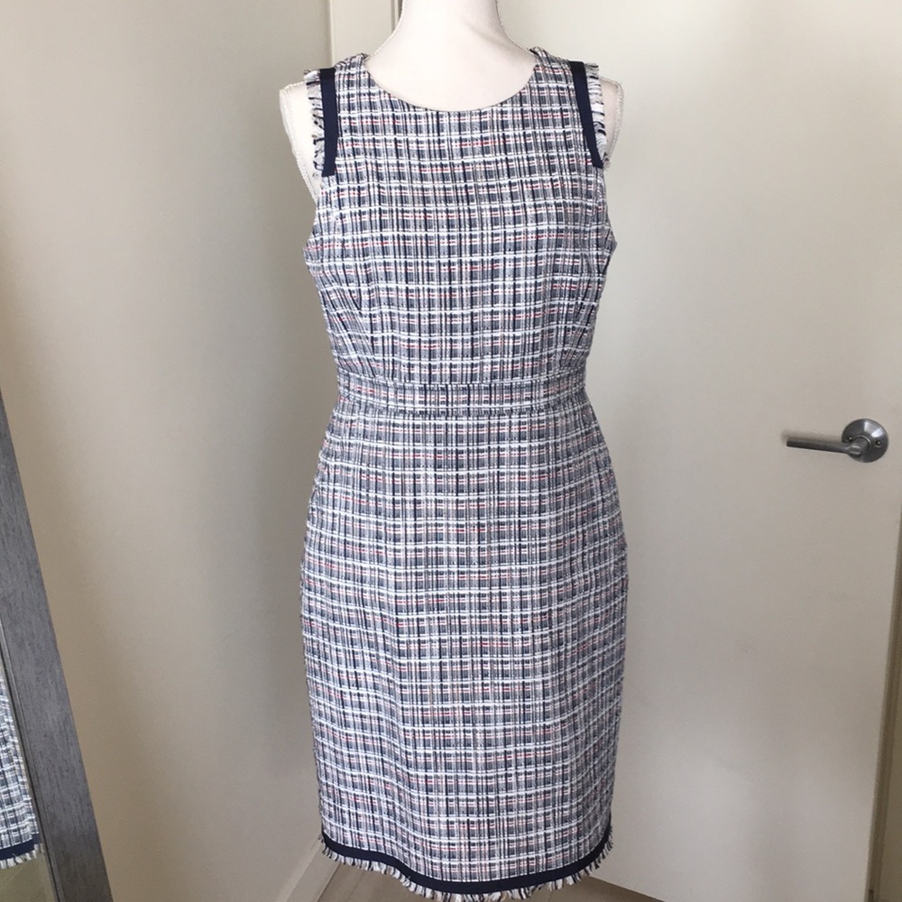 Jcrew navy tweed dress